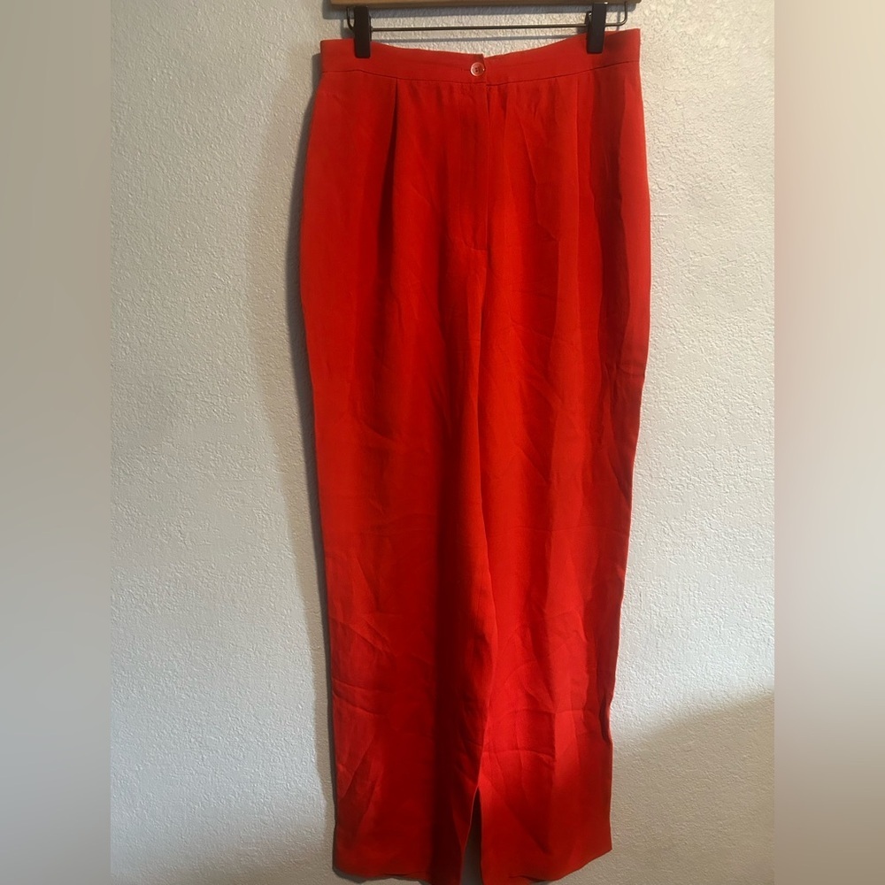Gruppo Americano 100% silk straight leg trouser pants